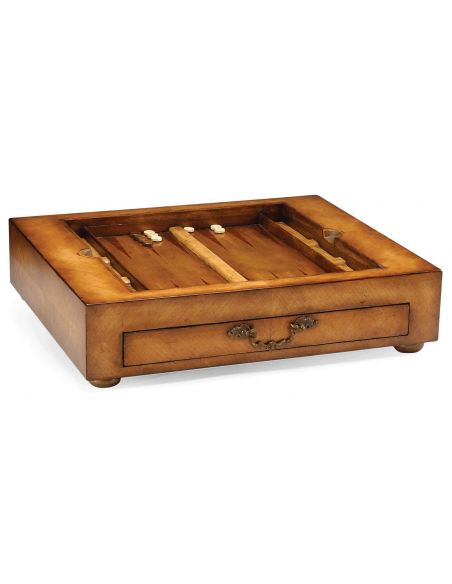 Square & Rectangular Side Tables Satinwood Veneered Games Box-43