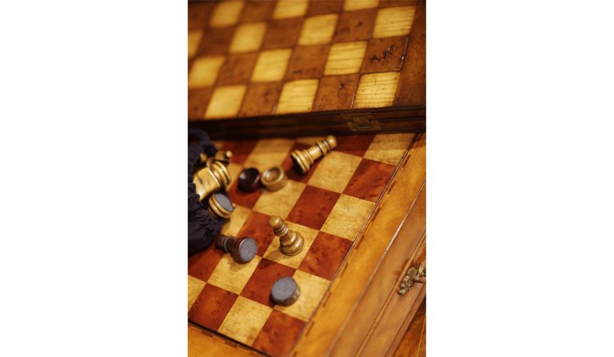 Square & Rectangular Side Tables Satinwood Veneered Games Box-43