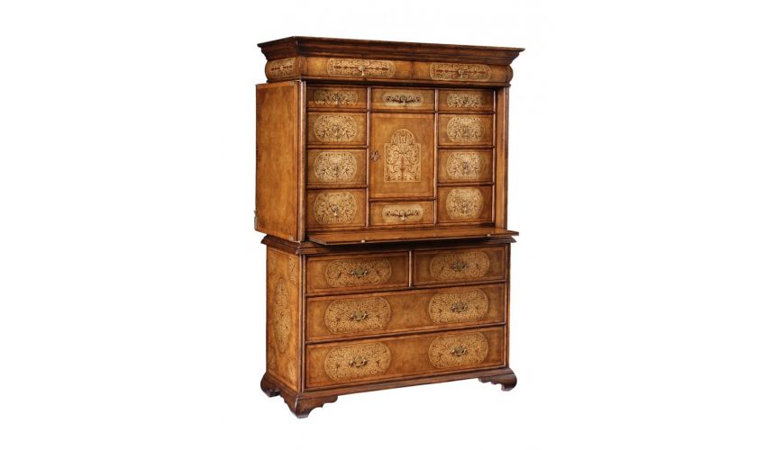 Display Cabinets and Armories Marquetry Escritoire Luxury Furniture