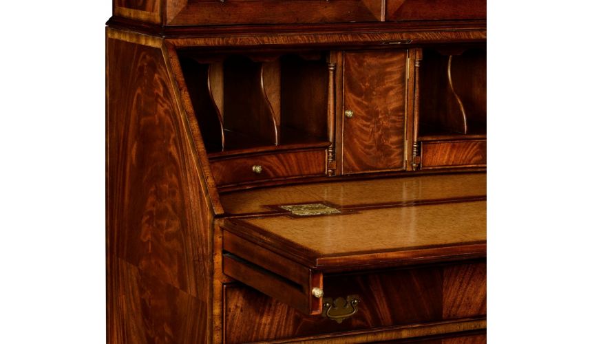 Executive Desks Crotch Mahogany Bureau Secretary