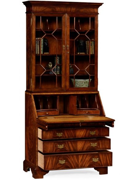 Executive Desks Crotch Mahogany Bureau Secretary