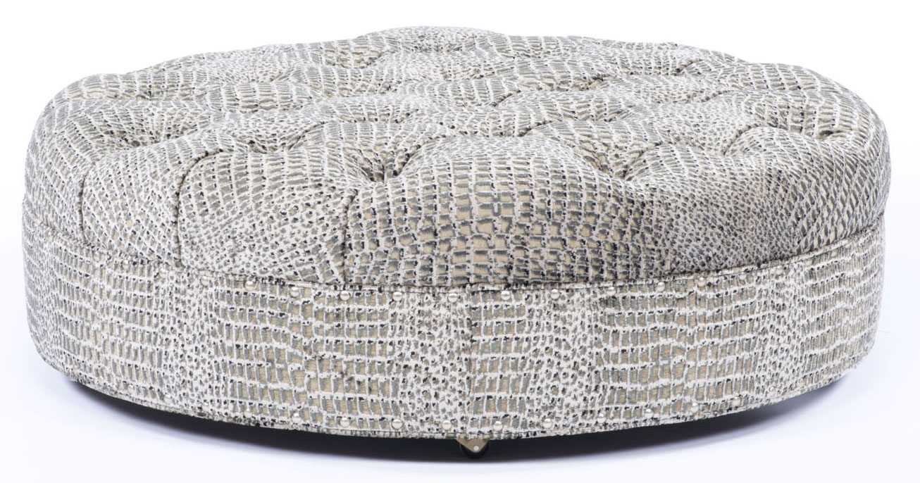 Luxury Leather & Upholstered Furniture Plush furniture. Large ottoman with modern styling. 86