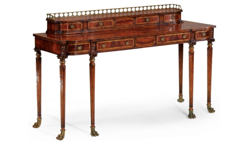 Breakfronts & China Cabinets Regency style Mahogany Large Buffet Table-69
