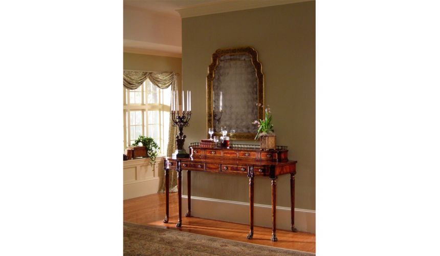 Breakfronts & China Cabinets Regency style Mahogany Large Buffet Table-69