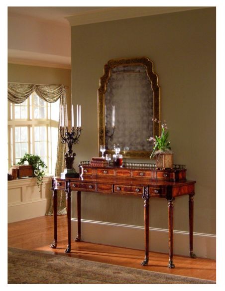 Breakfronts & China Cabinets Regency style Mahogany Large Buffet Table-69