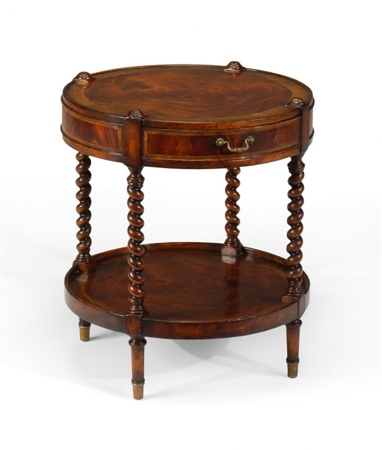 Round & Oval Side Tables High Quality Furniture Round Side Table with one drawer