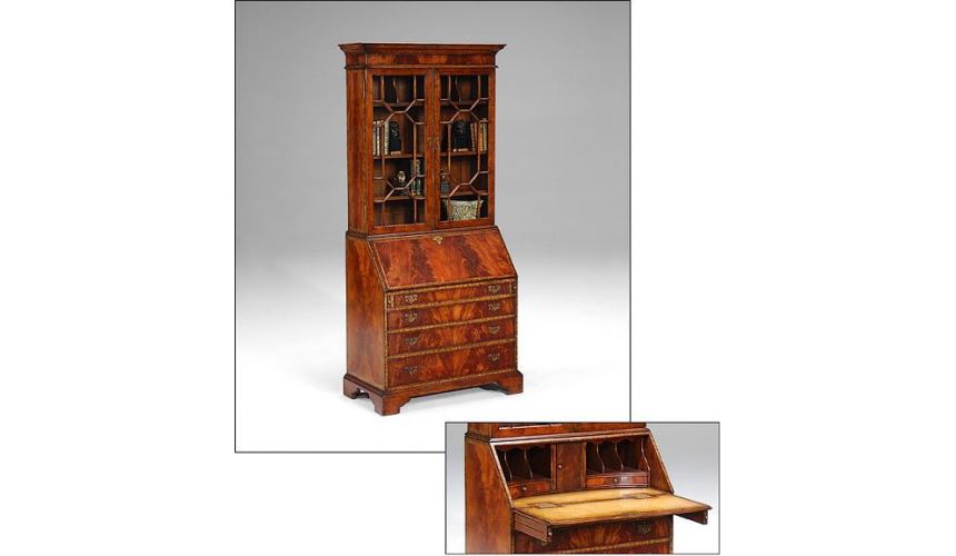 Executive Desks Office furniture Crotch Mahogany Bureau