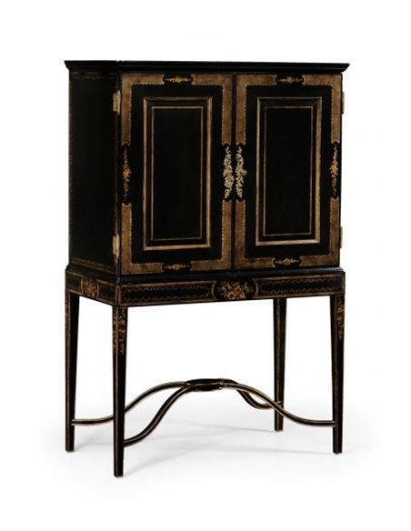 High Style Black and Gold Drinks Cabinet