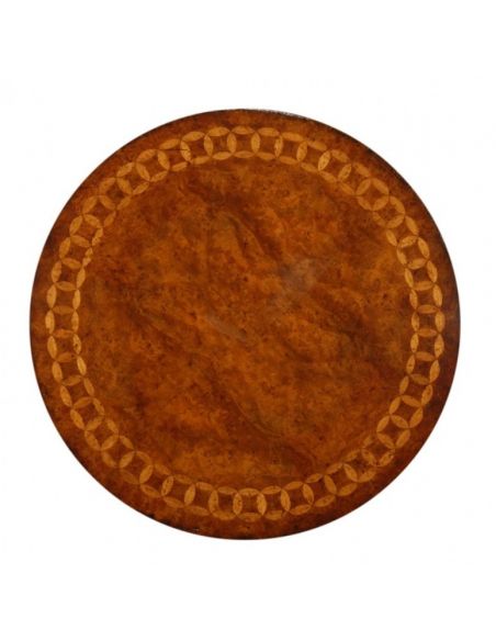 Round & Oval Side Tables High Quality Furniture Round Side Table with burl veneer top