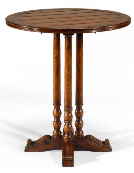 Antique Wooden Round Bar Table Furniture-37