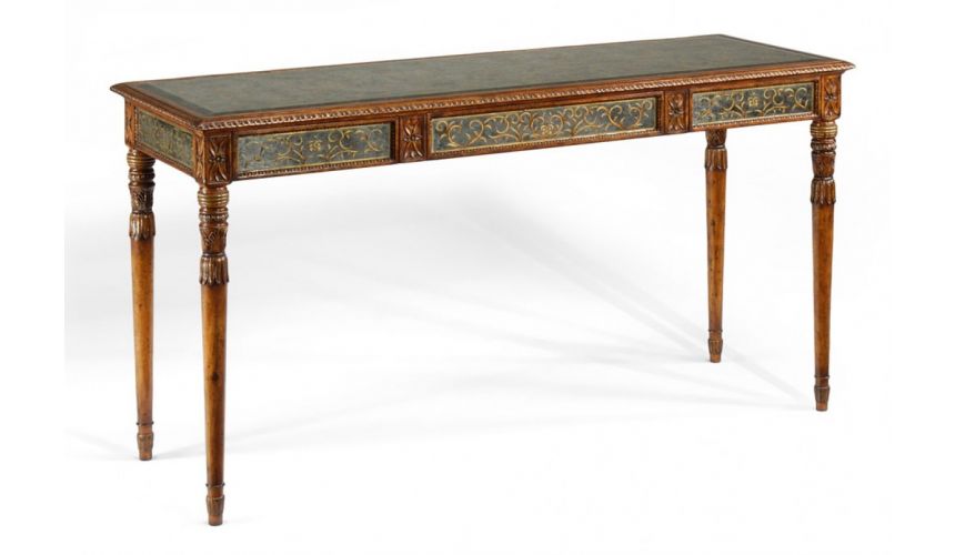Breakfronts & China Cabinets Large Eglomise Console Table