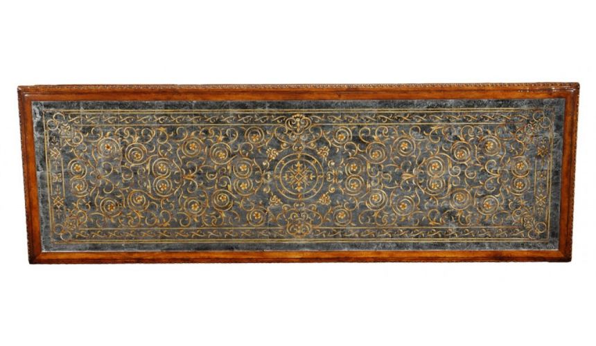 Breakfronts & China Cabinets Large Eglomise Console Table