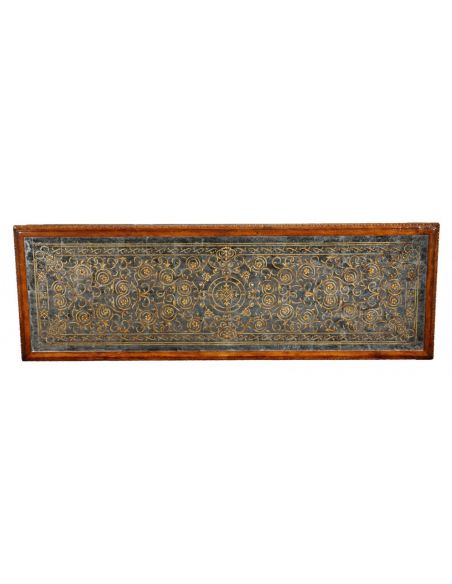 Breakfronts & China Cabinets Large Eglomise Console Table