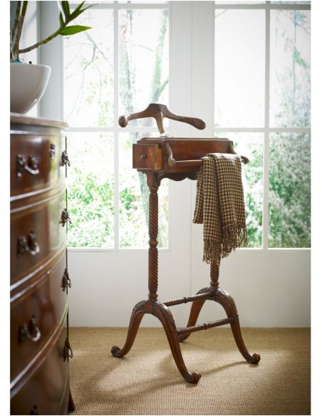 Decorative Accessories Mahogany Clothing Valet Stand-45