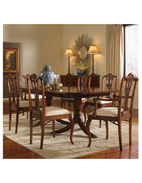 Dining Chairs 18th Century Style Mahogany Armchair-76