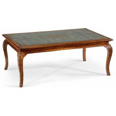 Coffee Tables High End Furniture Rectangular Coffee table with a carved and detailed Eglomise top