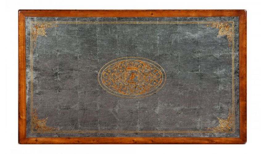 Coffee Tables High End Furniture Rectangular Coffee table with a carved and detailed Eglomise top