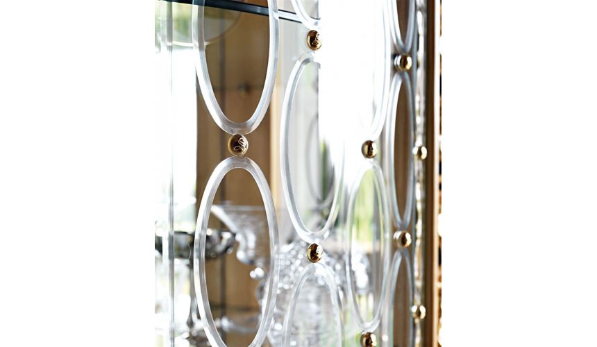 Breakfronts & China Cabinets Exclusive Empire Collection, Round Glass Display Cabinet