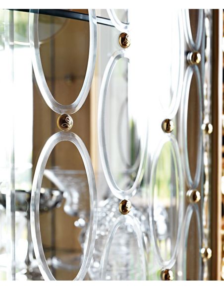 Breakfronts & China Cabinets Exclusive Empire Collection, Round Glass Display Cabinet
