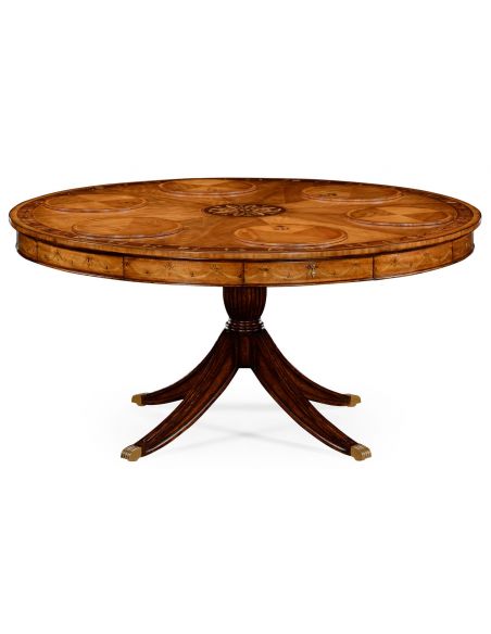 Classical Satinwood Round Dining Table-17
