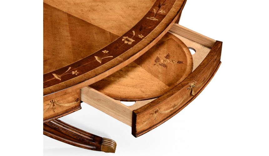 Classical Satinwood Round Dining Table-17