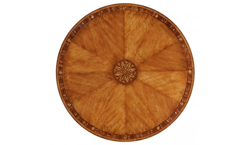 Classical Satinwood Round Dining Table-17