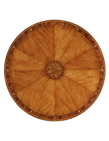 Classical Satinwood Round Dining Table-17