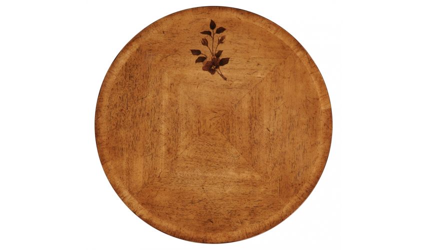 Classical Satinwood Round Dining Table-17
