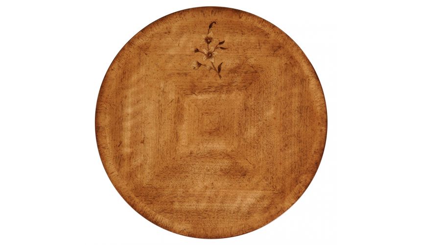 Classical Satinwood Round Dining Table-17