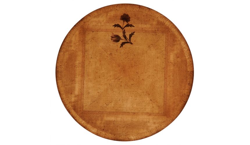 Classical Satinwood Round Dining Table-17