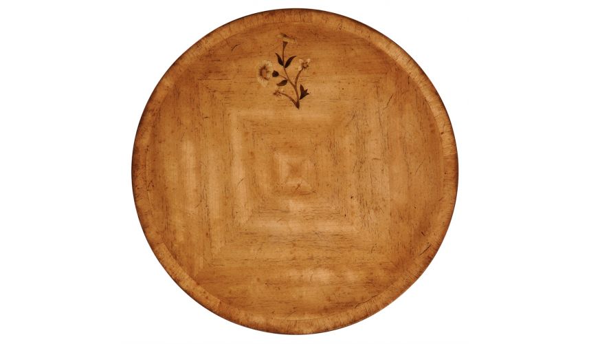 Classical Satinwood Round Dining Table-17