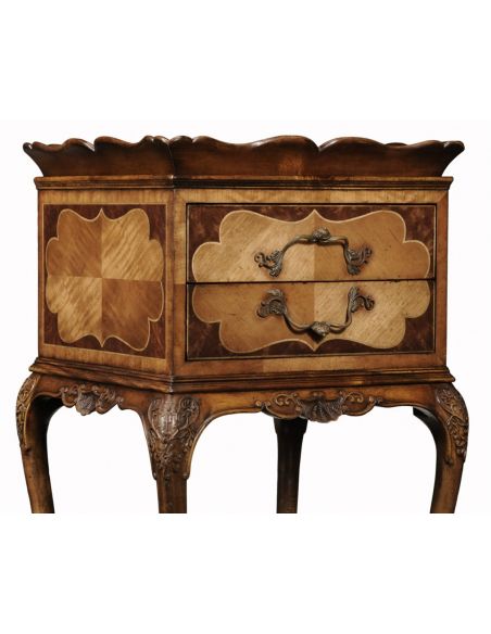 Square & Rectangular Side Tables Luxury Furniture Carved Lamp Table