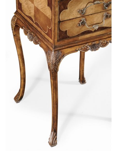 Square & Rectangular Side Tables Luxury Furniture Carved Lamp Table
