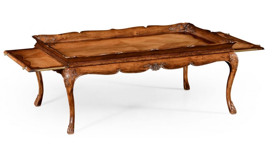 Rectangular and Square Coffee Tables Satinwood Veneered Rectangular Coffee Table-77