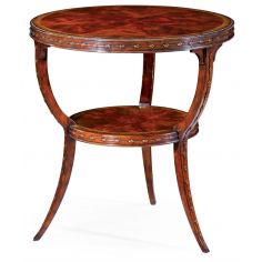 Round & Oval Side Tables Table with Round Top and Under-Tier-99