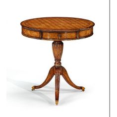 Round & Oval Side Tables High Quality Furniture Round Side Table with hand carved tripod base
