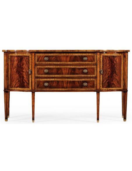 Regency style Crotch Mahogany Veneered Sideboard-39