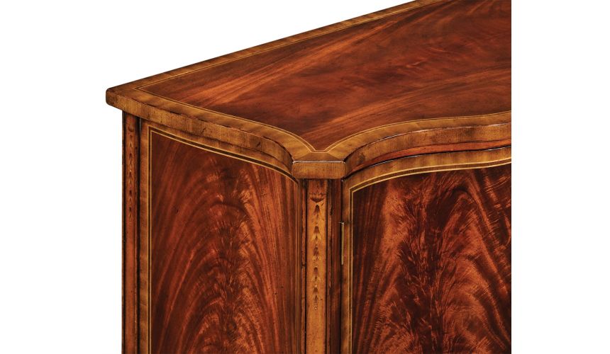 Regency style Crotch Mahogany Veneered Sideboard-39