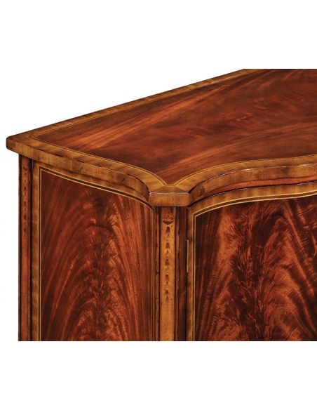 Regency style Crotch Mahogany Veneered Sideboard-39