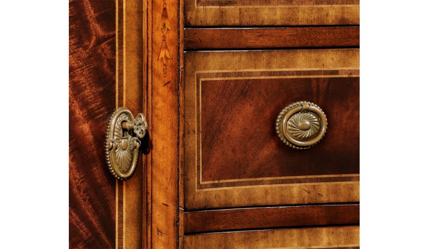 Regency style Crotch Mahogany Veneered Sideboard-39