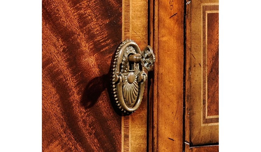 Regency style Crotch Mahogany Veneered Sideboard-39