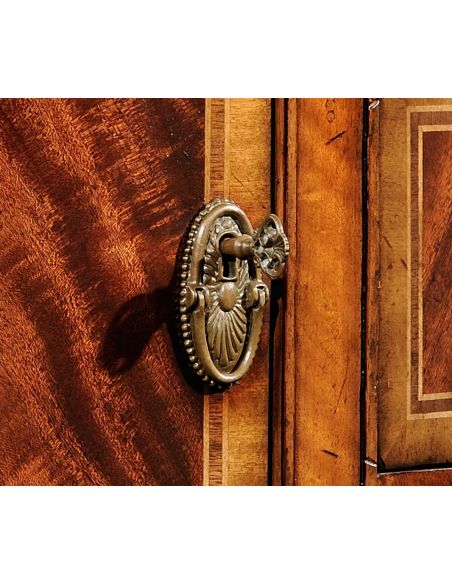 Regency style Crotch Mahogany Veneered Sideboard-39