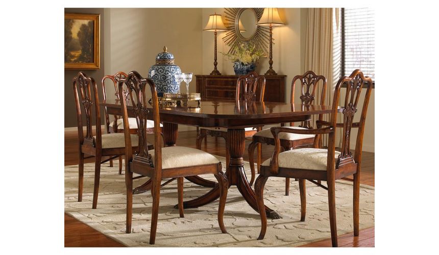 Regency style Crotch Mahogany Veneered Sideboard-39