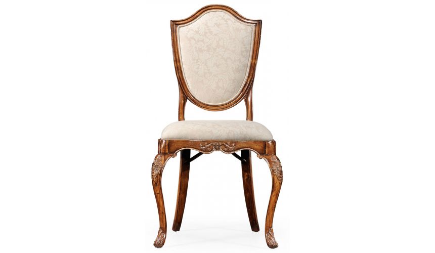 Square & Rectangular Side Tables Classic Hepplewhite style Walnut Side Chair-48