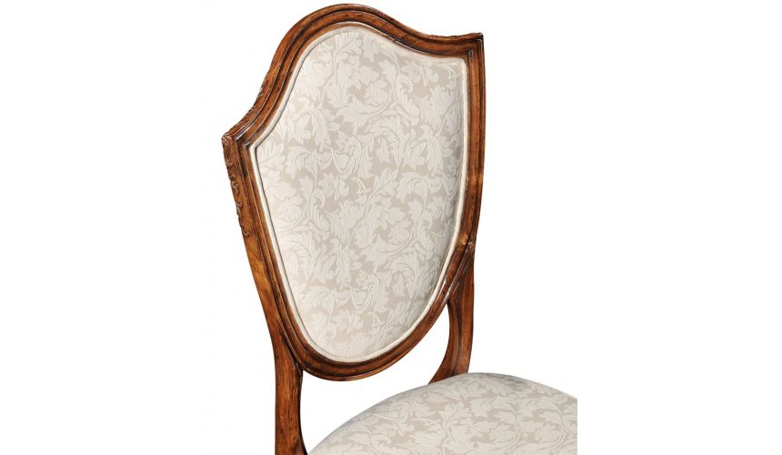 Square & Rectangular Side Tables Classic Hepplewhite style Walnut Side Chair-48