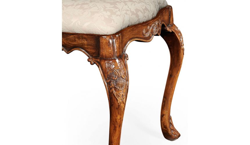 Square & Rectangular Side Tables Classic Hepplewhite style Walnut Side Chair-48