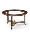 Coffee Tables High End Furniture Round Mahogany Coffee Table With Brass Base