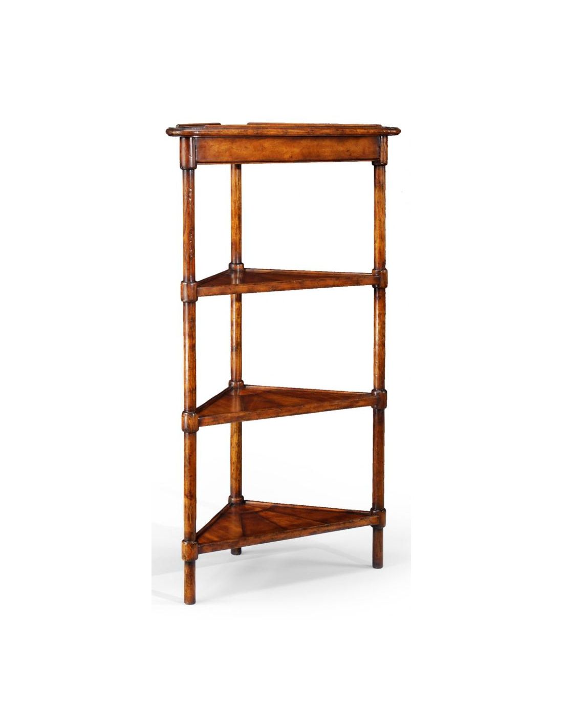 English victorian turned leg three shelf small wooden etagere display shelf