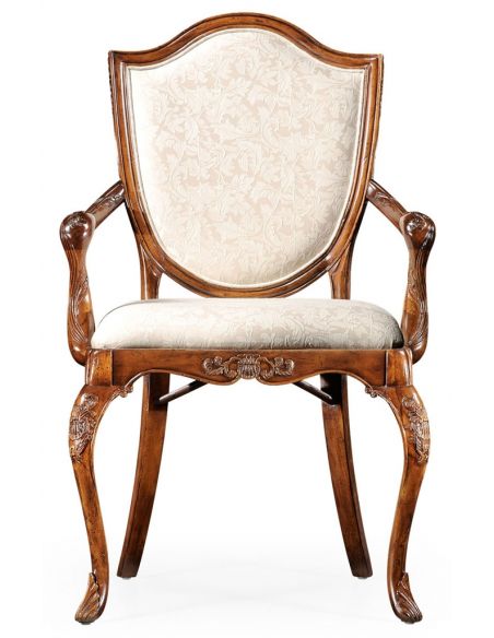 Square & Rectangular Side Tables Classic Hepplewhite style Walnut Armchair-93
