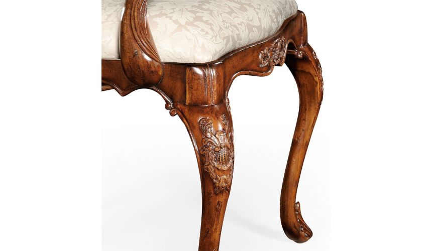 Square & Rectangular Side Tables Classic Hepplewhite style Walnut Armchair-93